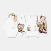 エレガント ボーホー ウェスタン カウボーイ ブライダル シャワー お礼の品 ボ フェイバーボックス (折り畳みなし)