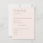 エレガント ボーホー テラコッタ RSVP 封入カード 招待状 (正面)