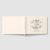 エレガント ボーホー フラワー ゲストブック (全面)