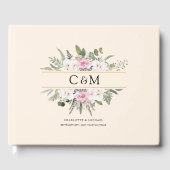 エレガント ボーホー フラワー ゲストブック (正面)