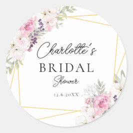 エレガント ボーホー ブライダルシャワー ラウンドシール