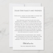 エレガント ボーホー 案内状 (裏面)