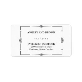 エレガント ボーホ モダン ミニマル リターン アドレス ラボ ラベル