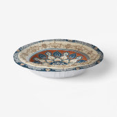 エレガント ボーホ ワイルドフラワー フラワーパターン セラミック ウェディング ペーパーボウル (傾斜あり)