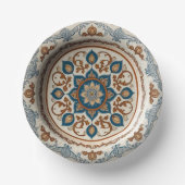 エレガント ボーホ ワイルドフラワー フラワーパターン セラミック ウェ ペーパーボウル (正面)