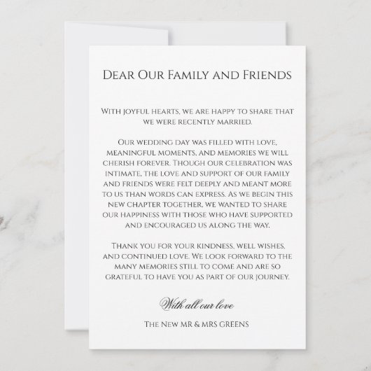 エレガント ボーホ  案内状 (裏面)