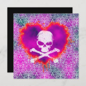 エレガント ポイズン スウィート16 ゴシック 誕生日 招待状 (正面/裏面)