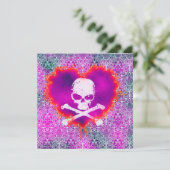 エレガント ポイズン スウィート16 ゴシック 誕生日 招待状 (スタンド正面)