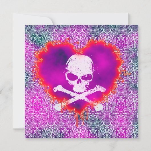 エレガント ポイズン スウィート16 ゴシック 誕生日 招待状 (正面)