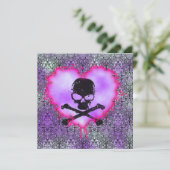 エレガント ポイズン スウィート16 ゴス バースデー アナウンスメント 招待状 (スタンド正面)