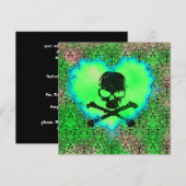 エレガント ポイズン スウィート16 ゴス バースデー 招待状 (正面/裏面)