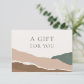 エレガント マウンテン トーン エッジ 証明書 ギフト カード (スタンド正面)