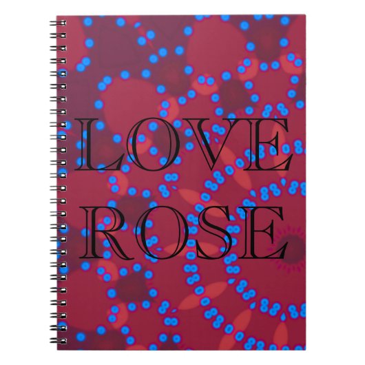 エレガント – マンダラ – ピンク – 赤 ノートブック (正面)