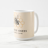 エレガント&ミニマリストのハニービーキーパー コーヒーマグカップ (正面右)