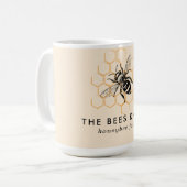 エレガント&ミニマリストのハニービーキーパー コーヒーマグカップ (正面左)