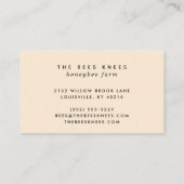 エレガント&ミニマリストのハニービーキーパー ロイヤリティカード (裏面)