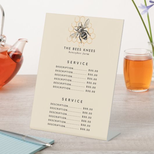 エレガント&ミニマリストのハニービーキーパー 台座サイン (インサイチュ)