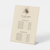 エレガント&ミニマリストのハニービーキーパー 台座サイン (正面)