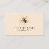 エレガント&ミニマリストのハニービーキーパー 名刺 (正面)