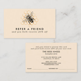 エレガント&ミニマリストのハニービーキーパー 紹介カード