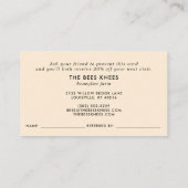 エレガント&ミニマリストのハニービーキーパー 紹介カード (裏面)