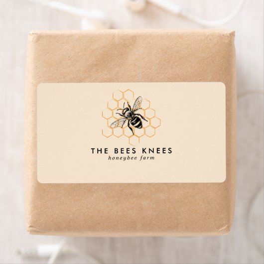 エレガント&ミニマリストの蜂蜜の養蜂家リターン ラベル (インサイチュ)