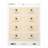 エレガント&ミニマリストの蜂蜜の養蜂家リターン ラベル (フルシート)