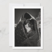 エレガント・ミニマリスト写真付き結婚式招待状 招待状 (裏面)