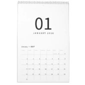 エレガント・ミニマリスト2026年カレンダー カレンダー (1月 2027)
