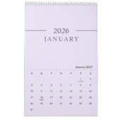 エレガント・ミニマリスト2026年カレンダー カレンダー (1月 2027)