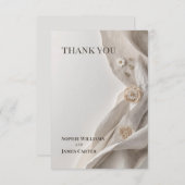エレガント ミニマリスト お礼のカード サンキューカード (正面/裏面)