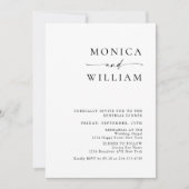 エレガント ミニマリスト カリグラフィー リハーサル ディナー 招待状 (正面)