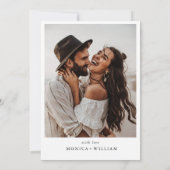 エレガント ミニマリスト カリグラフィー リハーサル ディナー 招待状 (裏面)