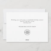 エレガント ミニマリスト クリスマス おめでとう (裏面)