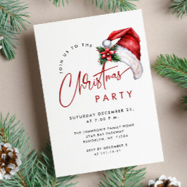エレガント ミニマリスト クリスマス ホリデー パーティ 招待状