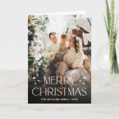 エレガント ミニマリスト クリスマス 3 フォト QRコード (正面)