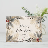 エレガント ミニマリスト コーポレート ボヘミアンクリスマス シーズンカード (スタンド正面)