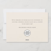 エレガント ミニマリスト コーポレート ボヘミアンクリスマス シーズンカード (裏面)