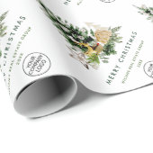 エレガント ミニマリスト コーポレート ロゴ クリスマス ラッピングペーパー (ロールコーナー)