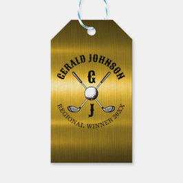 エレガント ミニマリスト ゴルフ モノグラム デザイン ギフトタグ