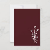 エレガント・ミニマリスト・ディープバーガンディ 招待状 (正面)