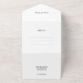 エレガント ミニマリスト ハンドレタリング モノクロ オールインワン招待状 (外側)