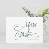 エレガント ミニマリスト ハンド ライティング メリー クリスマス (スタンド正面)