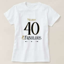 エレガント ミニマリスト フォーティ アンド ファブレス 誕生日 Tシャツ