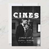 エレガント ミニマリスト ボタニカル フォト ウェディング 招待状 (裏面)