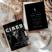 エレガント ミニマリスト ボタニカル フォト ウェディング 招待状