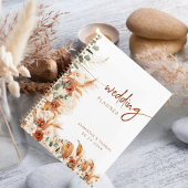 エレガント ミニマリスト ボヘミア カリグラフィー スクリプト ウェディング プランナー手帳