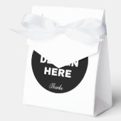 エレガント、ミニマルおよびブラックQRコーお洒落ドロゴ フェイバーボックス (正面)