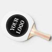 エレガント、ミニマルおよびブラックQRコーお洒落ドロゴ 卓球ラケット (横)