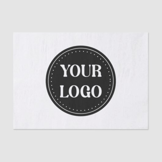 エレガント、ミニマルおよびブラックQRコーお洒落ドロゴ 薄葉紙 (正面)